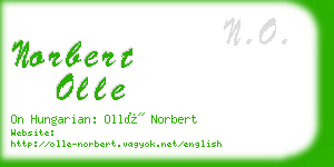 norbert olle business card